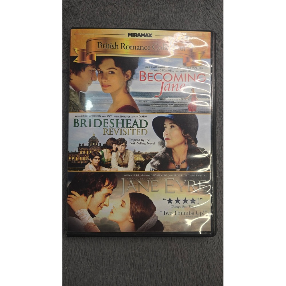 British Romance Collection DVD Becoming Jane Brideshead Revisited Jane Eyre